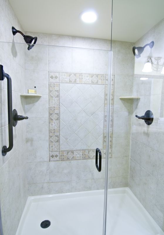 Small Shower with Sliding Door